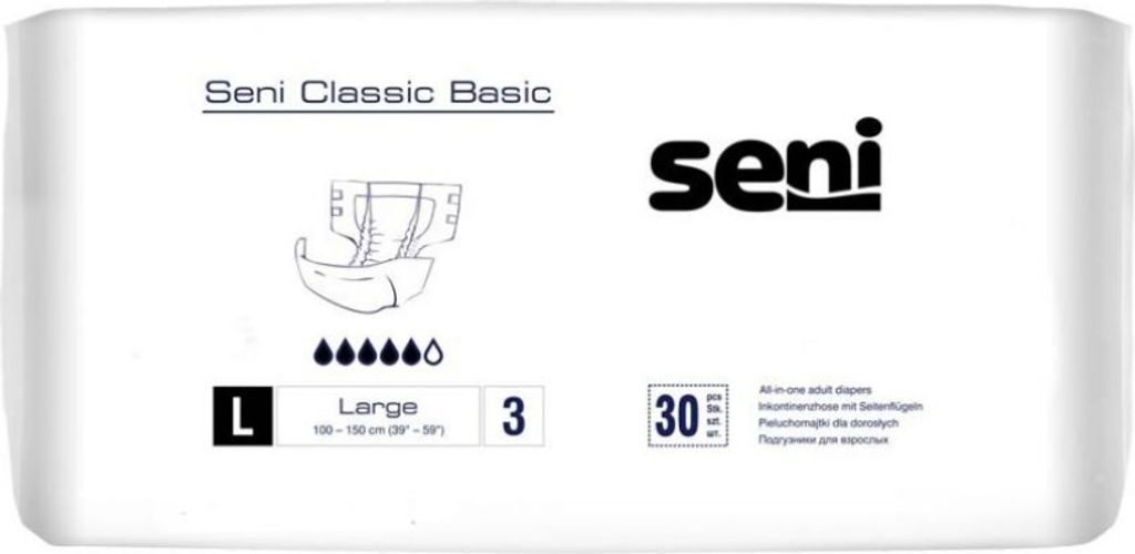 Seni Classic Basic Inkontinenzslip L 30 St Obrázek produktu 