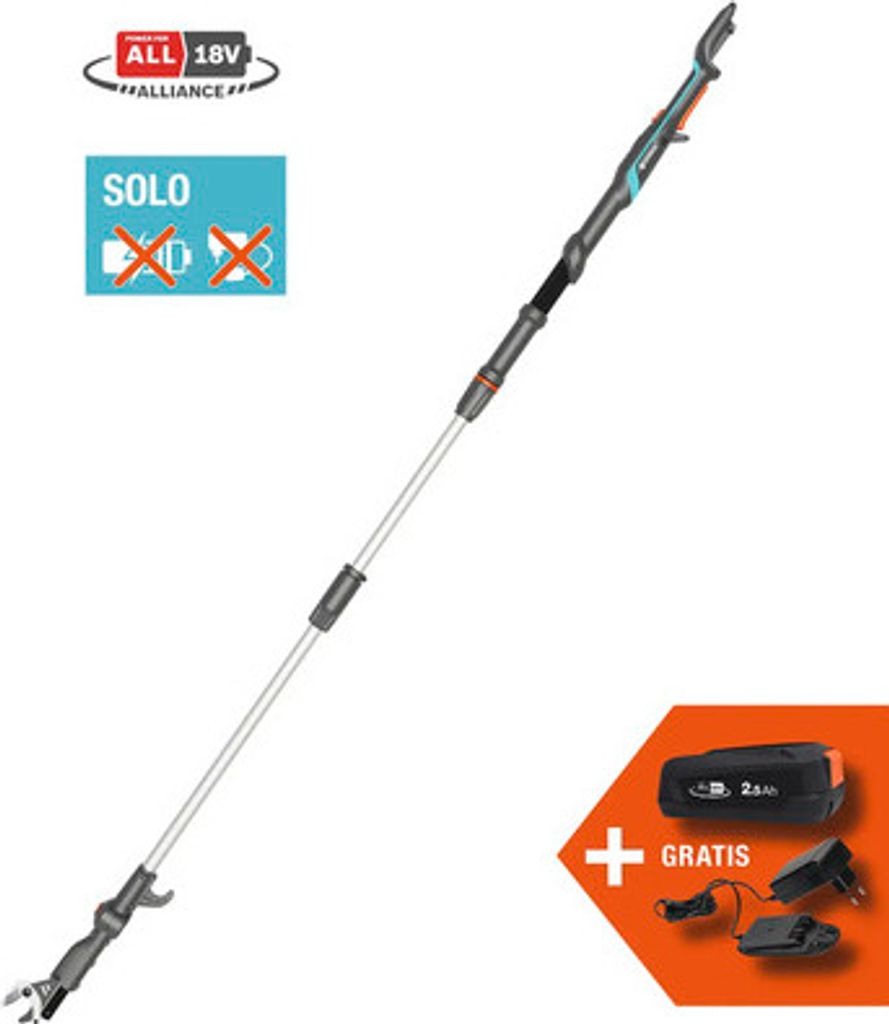 Gardena 14774-55, 2,8 cm, Schwarz, Silber, Stahl, Akku, 18 Produktbild 
