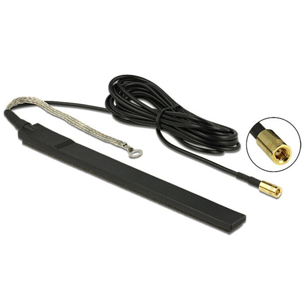 DELOCK DAB-Antenne SMB 23dBi Klebemontage schwarz