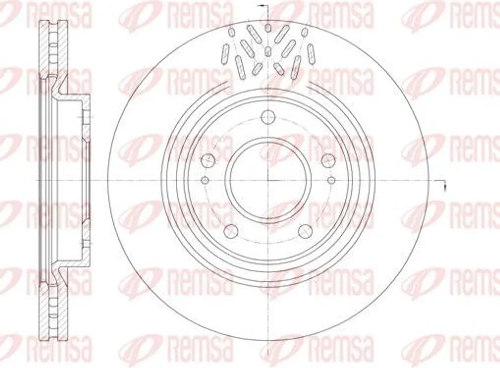 Disque de frein REMSA 6996.10 pour entretien Mitsubishi Grandis OE