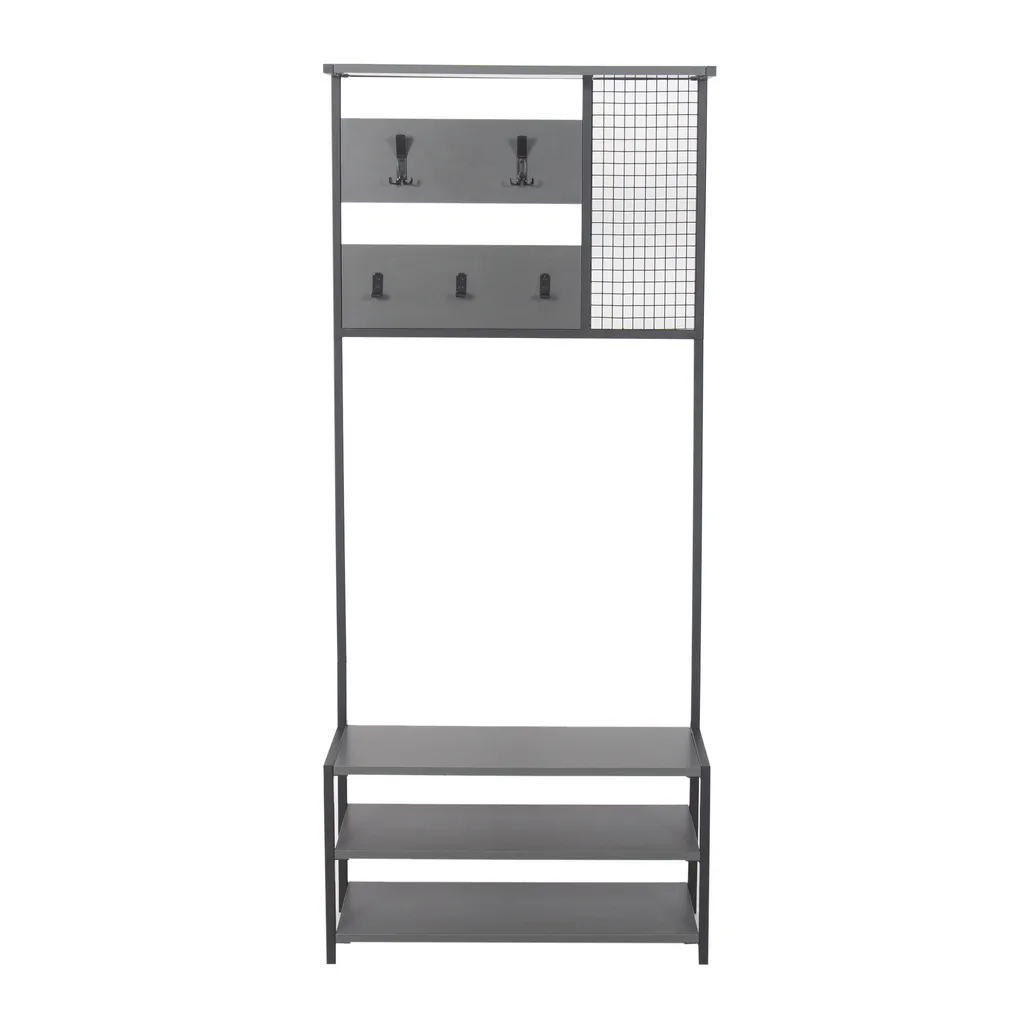 Vestiaire d'Entrée Nomad pour Organiser vos Manteaux et Sacs Anthracite