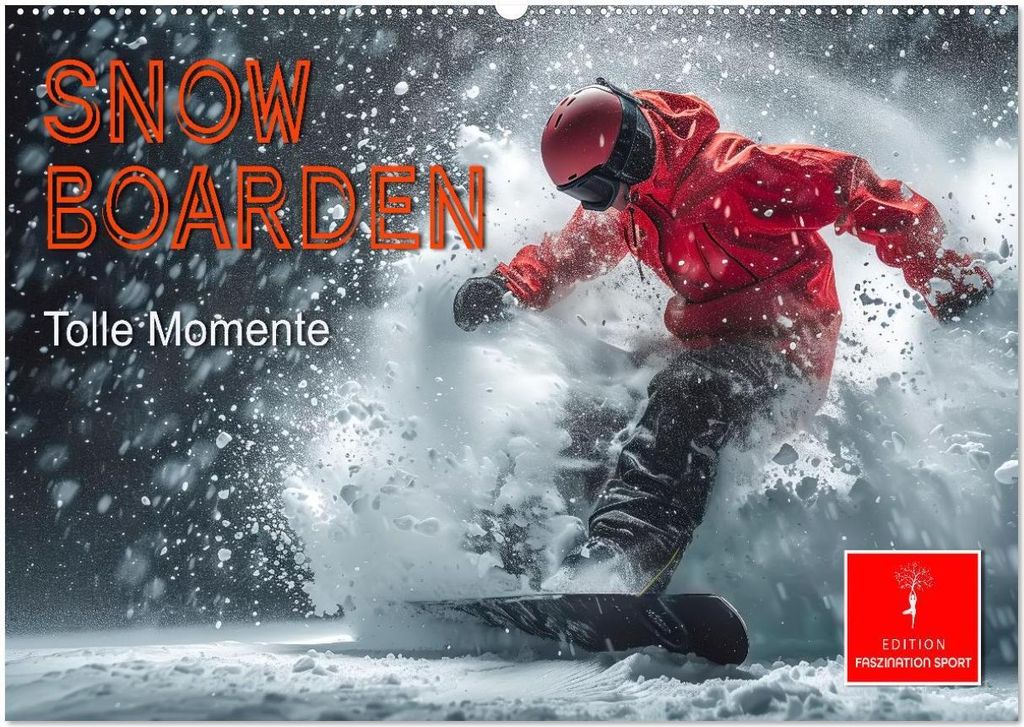 Snowboarden - tolle Momente (Wandkalender 2026 DIN A2 quer), CALVENDO Monatskalender