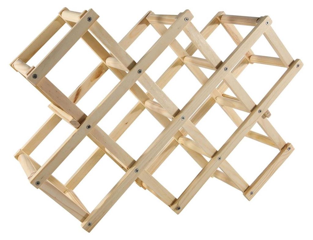 Wijnrek hout voor 10 flessen