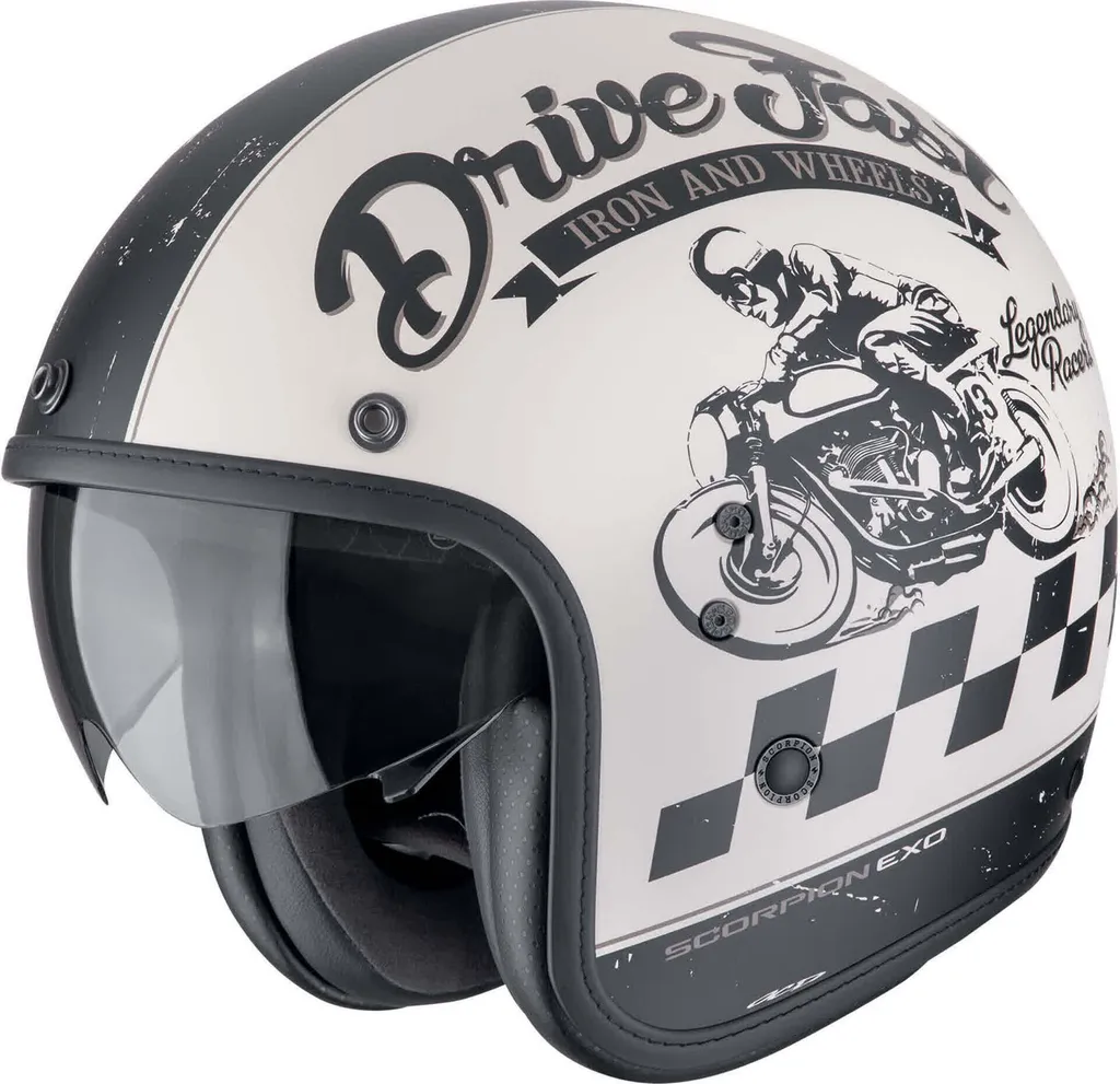 Casque Jet Scorpion Belfast Evo Drive Fast : Confort et Style en XS