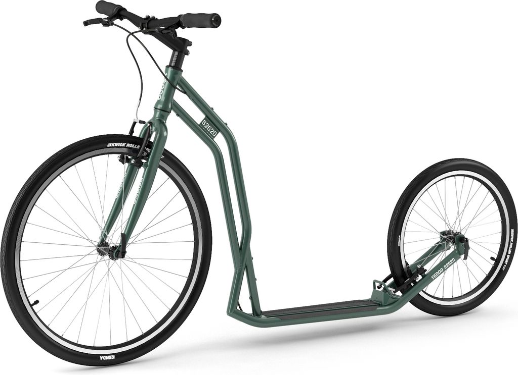 Yedoo S2620 Roller Scooter Tretroller - für Erwachsene und Teenager, bis 130 kg, mit Luftreifen 26/20 und verstelbarem Lenker Grün