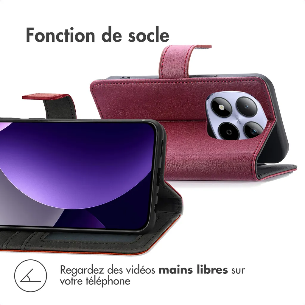 Cadorabo Custodia Libro Per Xiaomi Redmi Note 6 Pro – Fiori Lilla Scuro Con Chiusura Magnetica, Portafoglio Con 3 Slot E Funzione Stand
