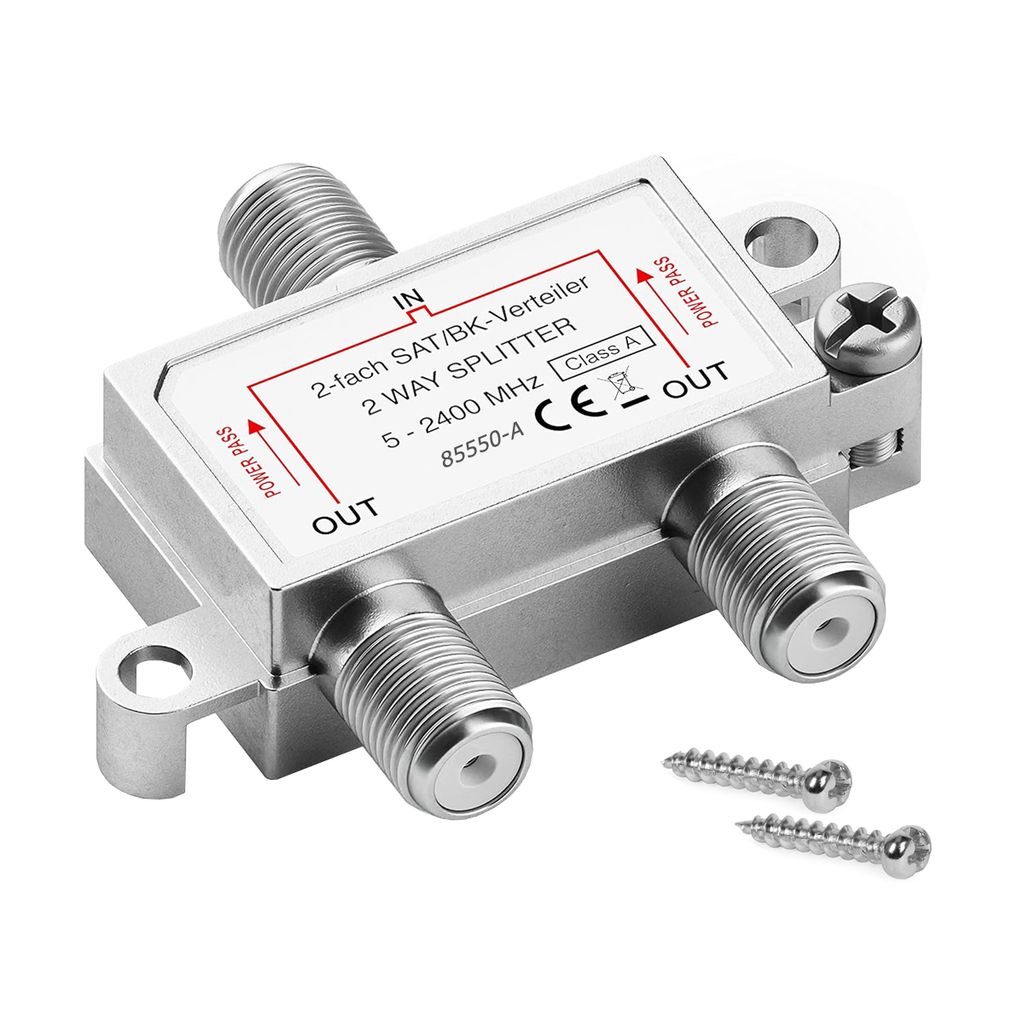 Sat-Verteiler 2-fach5-2450 MHz - digital-taugl Produktbild 8