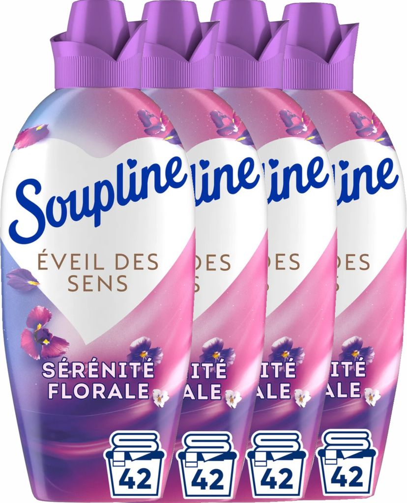 Soupline Floral - Płyn do płukania tkanin - Zestaw 4x42 Zdjęcie produktu