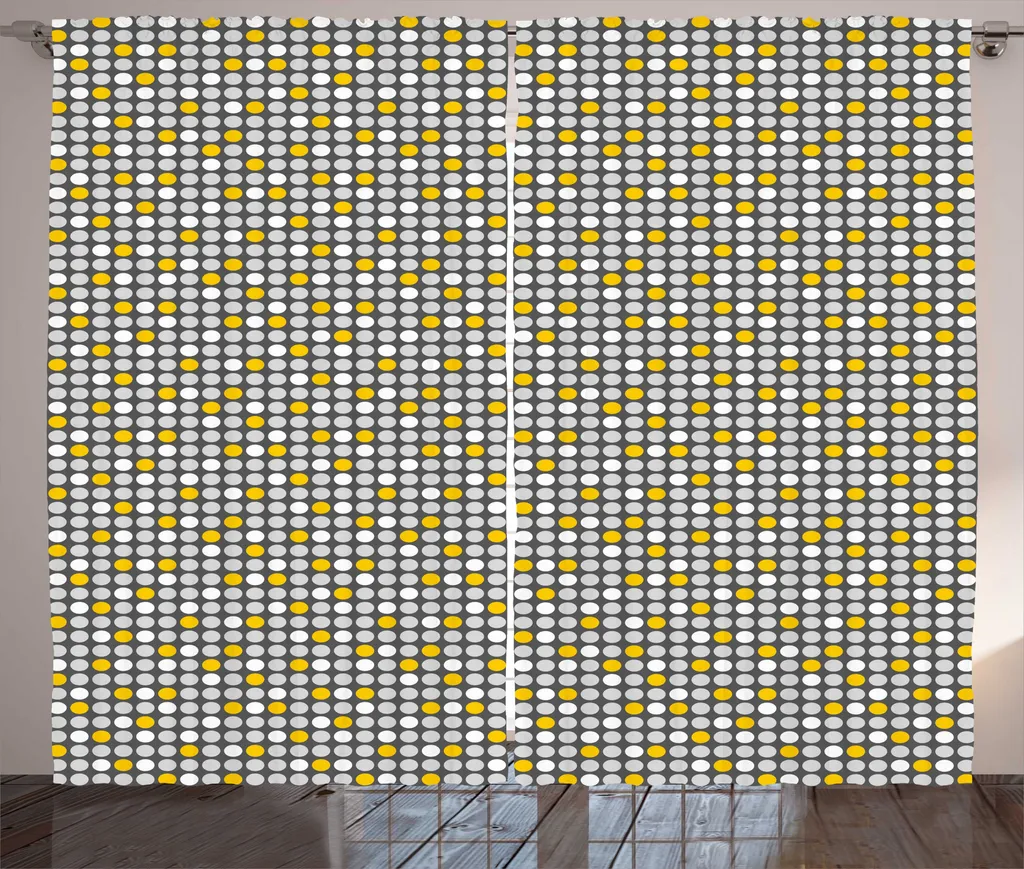 Grand Rideau Décoratif de 280 cm pour Fenêtres de Chambre Gris Clair