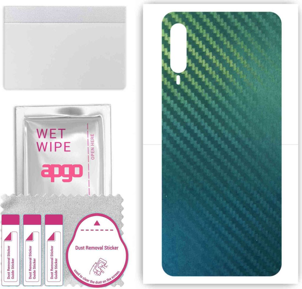 apgo Rückseite Schutzfolie, Skin, kompatibel mit HTC Desire 22 Pro, Hinten Displayschutzfolie aus Vinylfolie, kratzfest, einfache Montage - Kohlen...