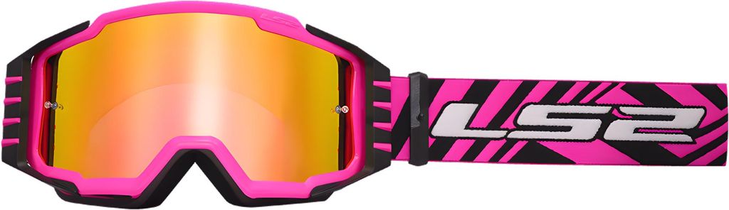 LS2 CHARGER PRO Pink Motocross Maske Iridium-Glas Produktbild 