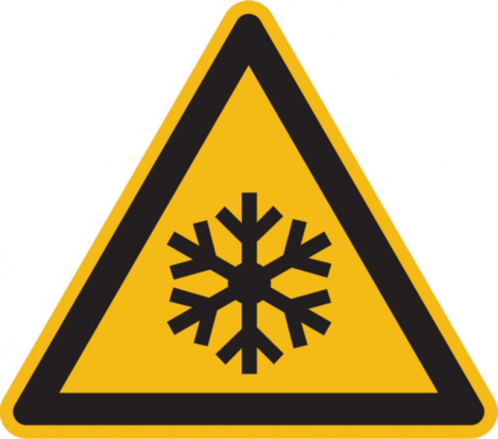 Dreifke Warnschild, Warnung vor niedriger Temperatur / Frost W010 | Folie se...