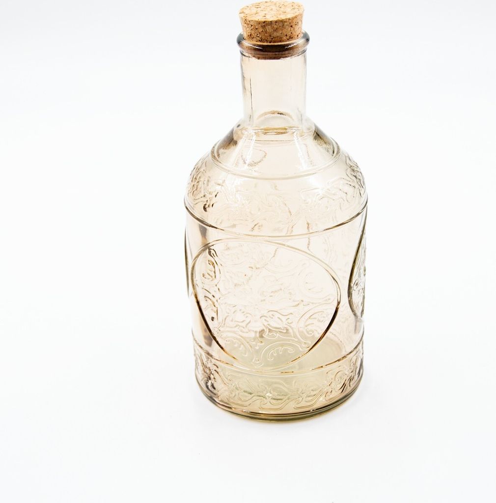 Glasflasche mit Korkverschluß & Essig / Öl Landhausstil : hellbraun Auswahl: C