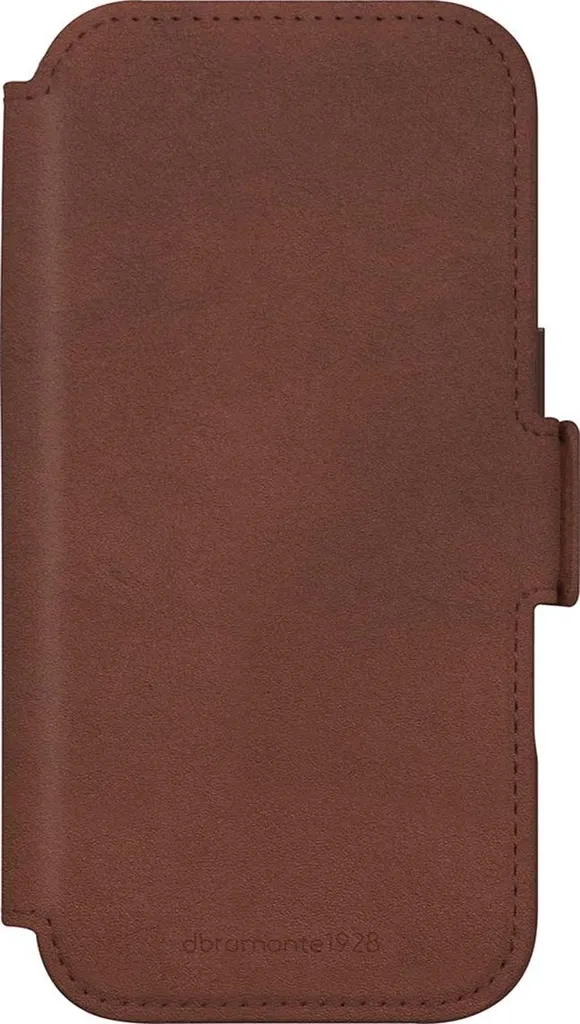 Étui iPhone 17 Folio Lynge MagSafe pour Bureau et Voyages Dark Tan Cuir