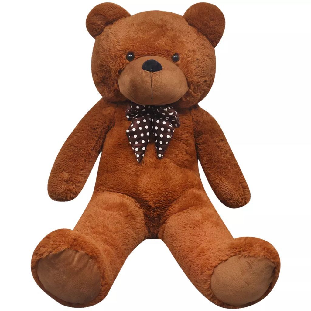 vidaXL Ours en peluche doux XXL brun 135 cm Image du produit 