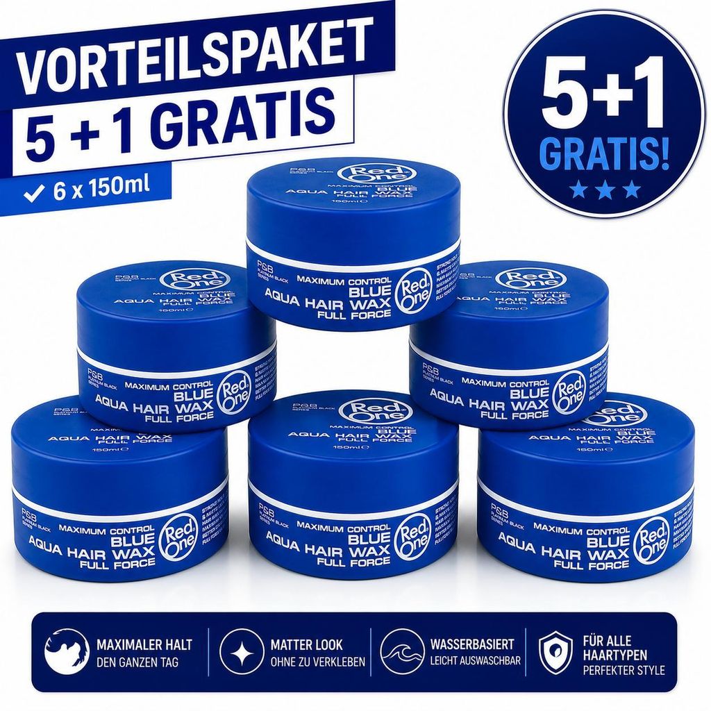 Red One Blue Aqua Gel Wax 6er Pack – 6 Stück je 150ml Aqua Produktbild 