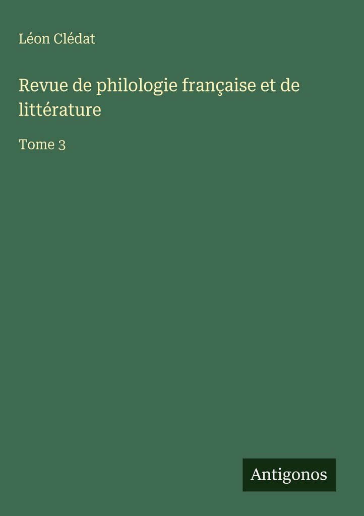 Revue de philologie française et de littérature