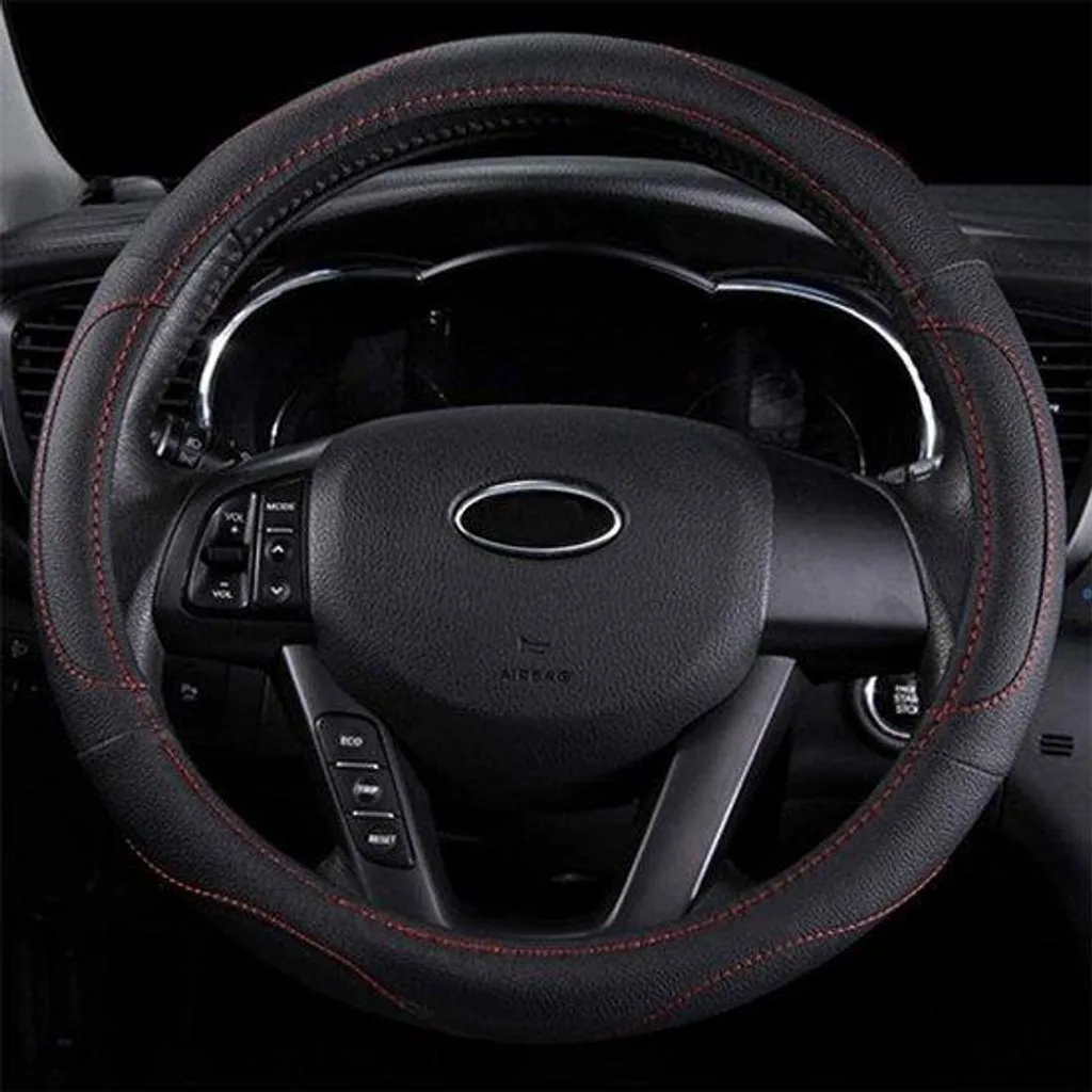 Couvre-volant de voiture antidérapant en carbone look pack de 2