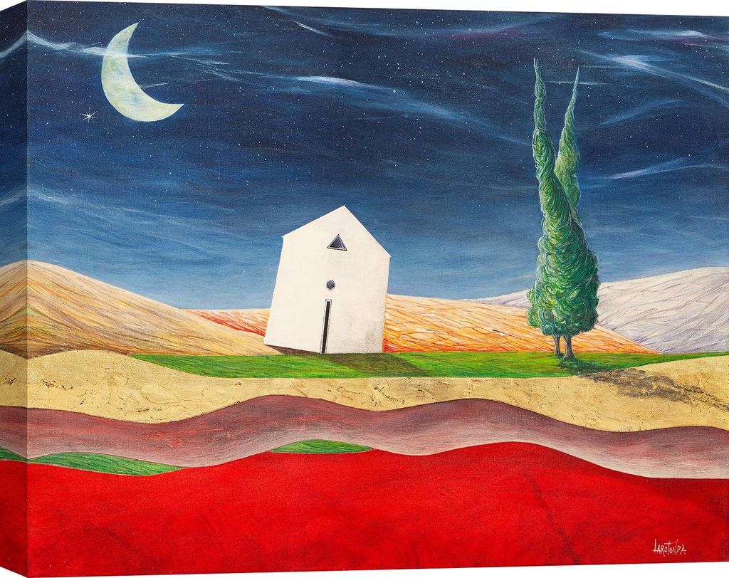 Leinwandbilder, Fantasielandschaft - Donato Larotonda - Sussurri notturni - 120 x 90 cm