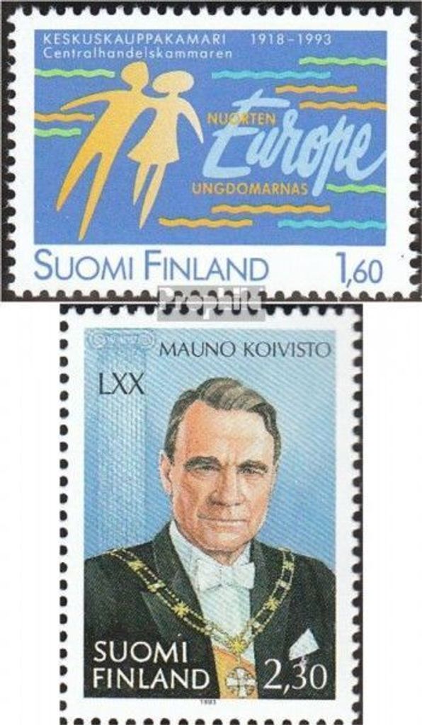 Briefmarken Finnland 1993 Mi 1197,1235 (kompl.Ausg.) postfrisch Handelskammer