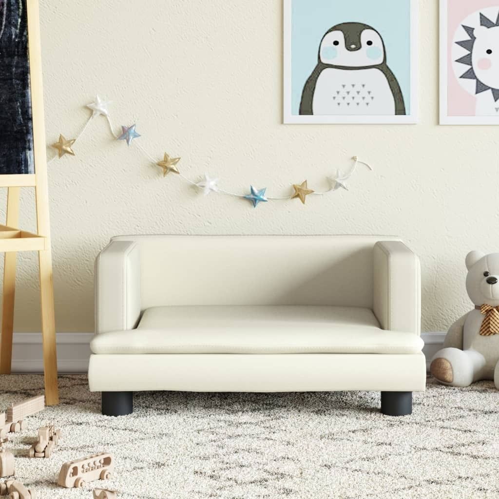CLORIS Designermöbel Kindersofa Creme 60x40x30 cm Kunstleder , Kinderschränke Design 2024