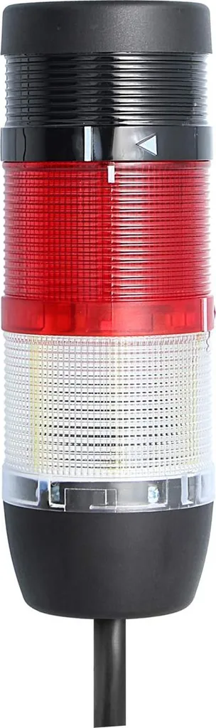 Colonne LED bicolore 70 mm 24V avec signal sonore 90dB et câble