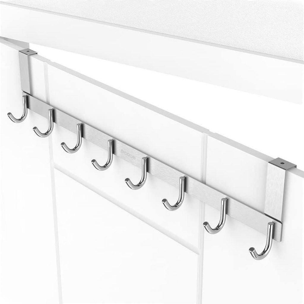 Türgarderobe Edelstahl 304 Abnehmbar Türhaken 8 Haken Produktbild 
