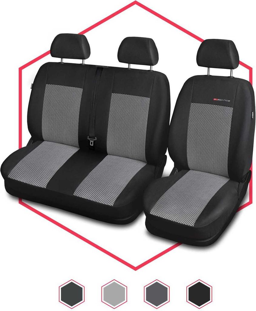 Autositzbezüge Universal Schonbezüge PKW Set Transporter 1+2 BUS für Fiat Ducato