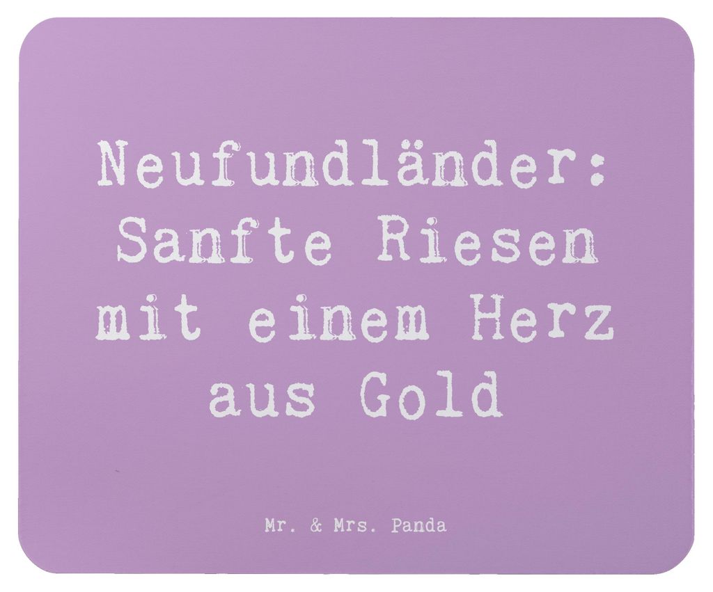 Mr. & Mrs. Panda Mousepad Spruch Neufundländer Liebe - Lavendeltraum - Geschenk, Hunderassen Charakter, Hunderasse, Familienhund, Mouse Pad, Wasse...