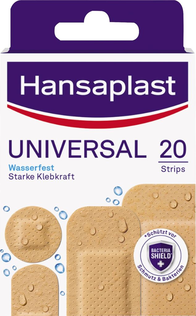 Pflasterstrip UNIVERSAL 1009266 4Größen 20 Stück Packung mit 10 Stück