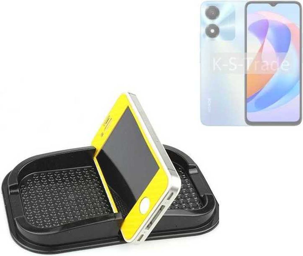 K-S-Trade Auto Anti Rutsch Matte Smartphone-Halter kompatibel mit Honor Play 40C 5G Haft Pad Armaturenbrett Handy-Halterung Silikon
