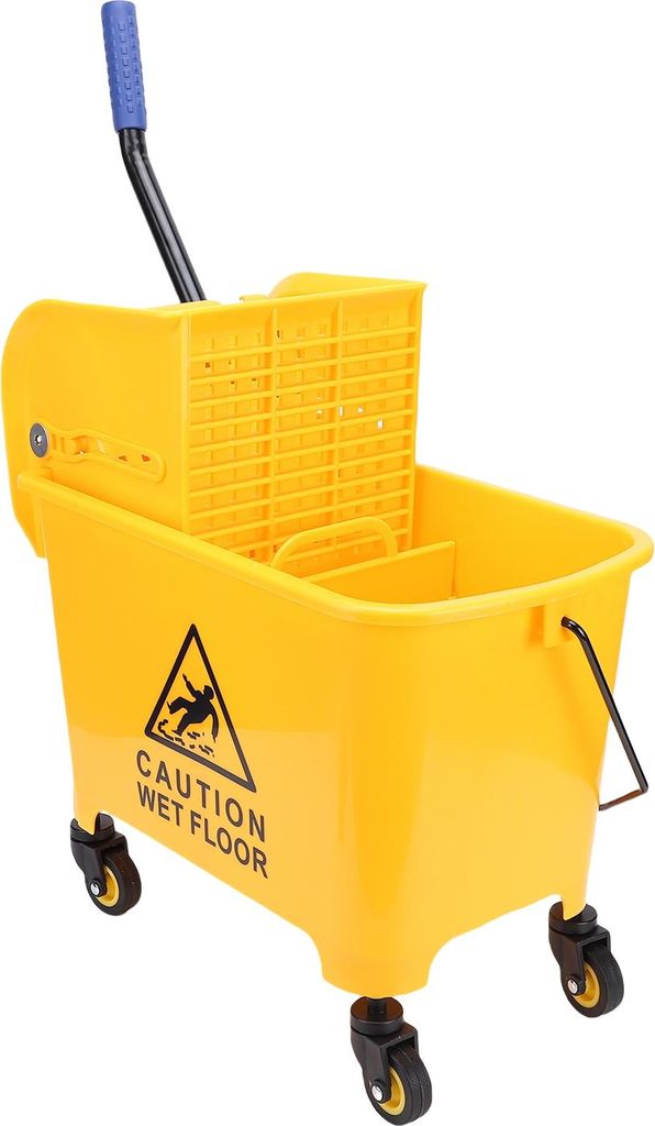 20-Liter-Wischmoppeimer mit seitlicher Auswringvorrichtung, Rädern und Griff für die gewerbliche Bodenreinigung