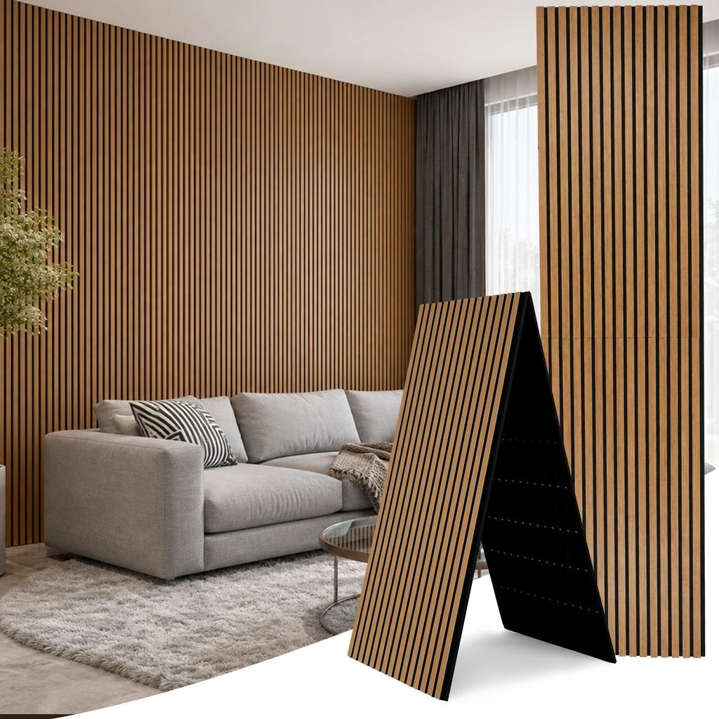 Pannello acustico Eikuavons in legno, 240x60 cm, Immagine del prodotto 