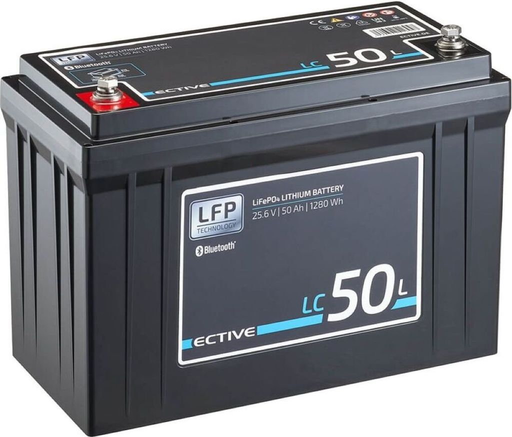 ECTIVE LC 50L BT 24V LiFePO4 Lithium Versorgungsbatterie 50 Ah - 0% nach §12 Abs. 3 UstG