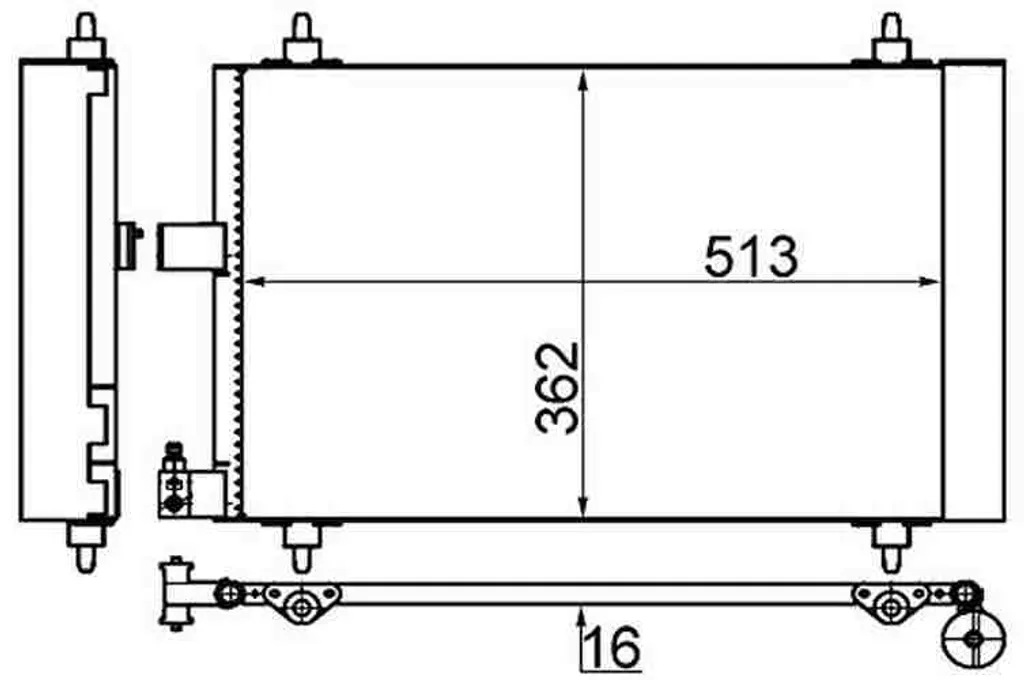 Radiateur de climatisation Mahle haute performance pour Peugeot 407