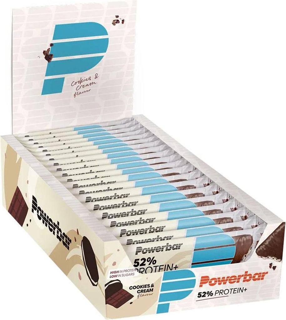 PowerBar 52% Proteína Plus, caja de 20 barras de 50g, sabor Imagen del producto 
