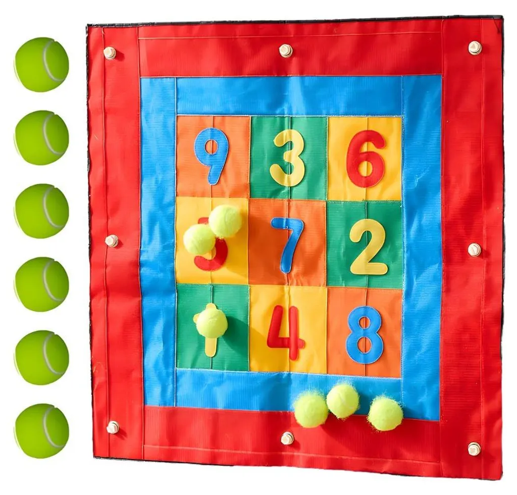 Cadran numéroté Masterkidz avec tiges colorées en bois pour compter