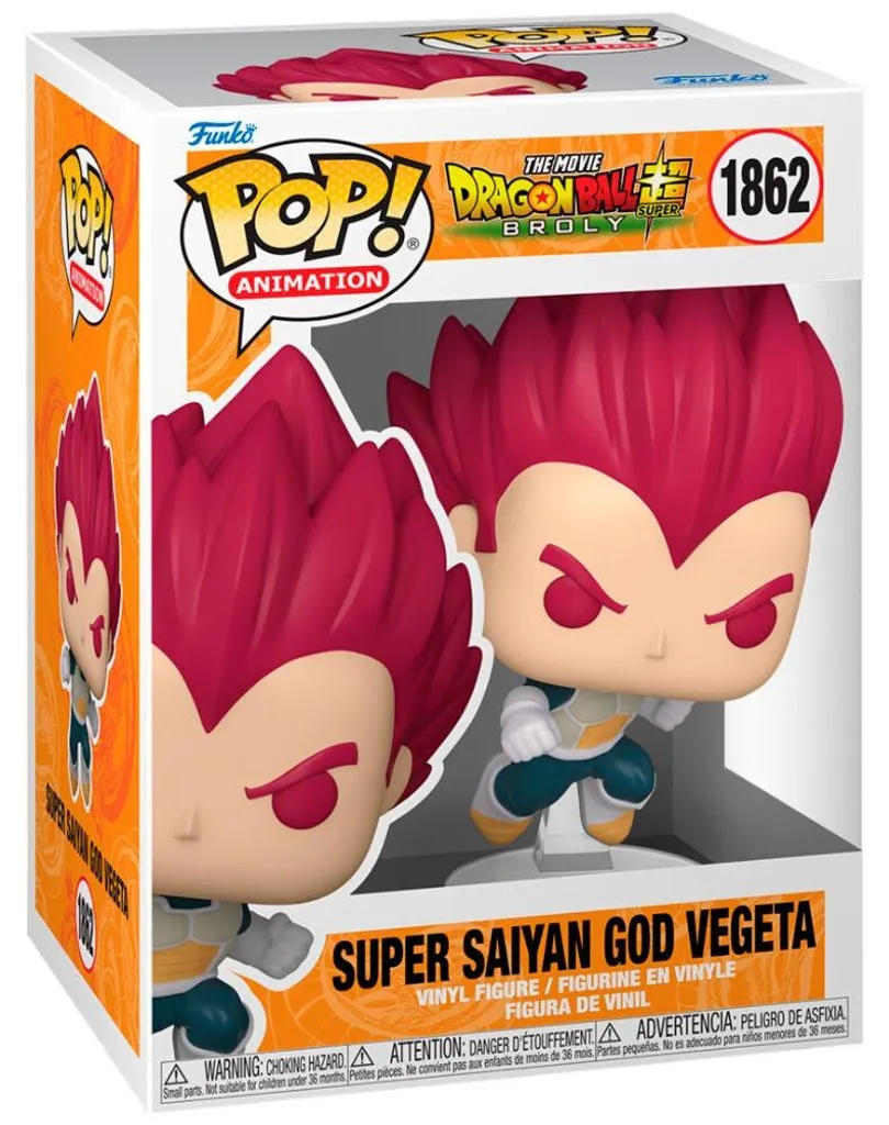 Figurine de Vegeta Super Saiyan God Dragon Ball Super version 23cm