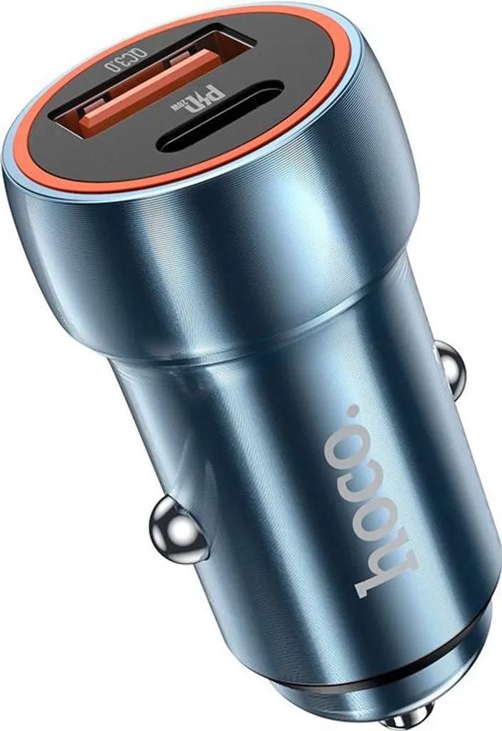 Offerta HOCO Z46A Blue Whale: Caricatore Auto Rapido 20W USB-C Blu