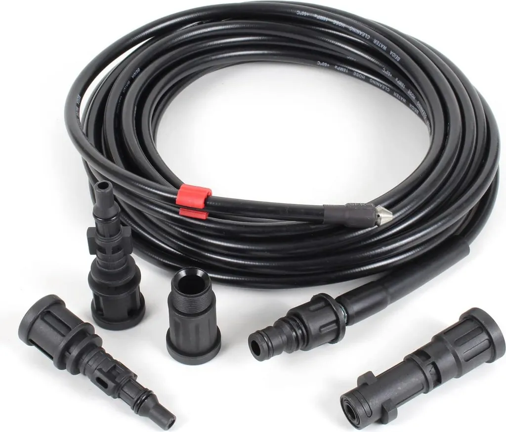 Kit déboucheur de canalisation 15m et adaptateurs pour nettoyeur pression