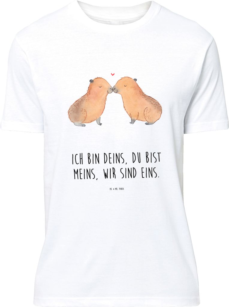 Mr. & Mrs. Panda Tshirt Capybara Liebe - Weiß - Geschenk, Liebesspruch, Valentinstag, Shirt, Lustige Sprüche, Paar, T-Shirt, S, mit Spruch, obert...