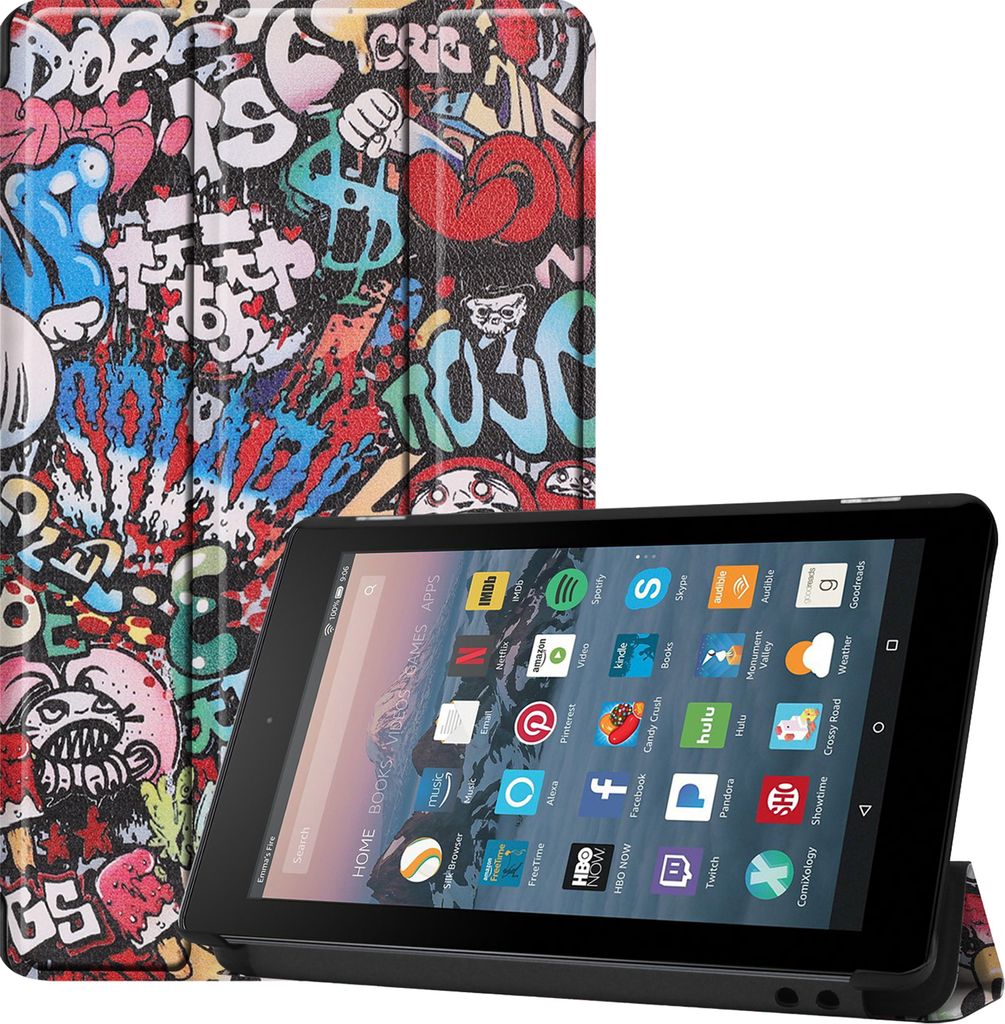 Schutzhülle für Amazon Kindle Fire7 2017/2019 7.0 Zoll Slim Case Etui mit Standfunktion und Auto Sleep/Wake Funktion