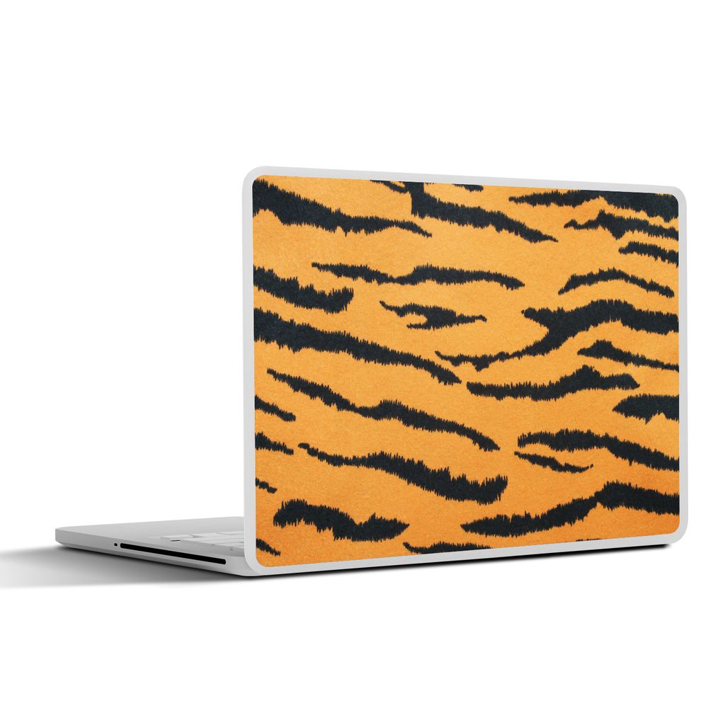 MuchoWow Laptop Aufkleber Sticker Cover Tigerdruck - Braun - Orange 25x18 cm - Laptop-Deko