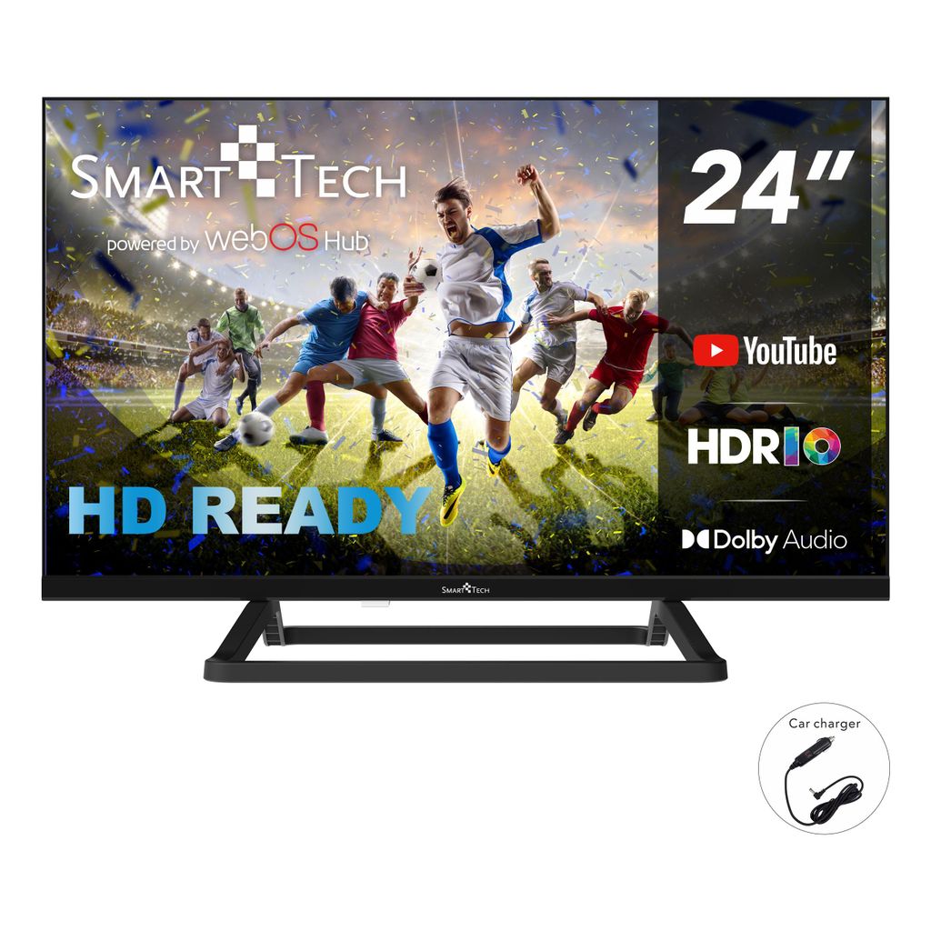 Smart Tech 24HW01V3, 24-Zoll-HD-LED-WebOS-Fernseher (60 cm), YouTube, Netflix, Prime Video, Disney+, TED, DAZN