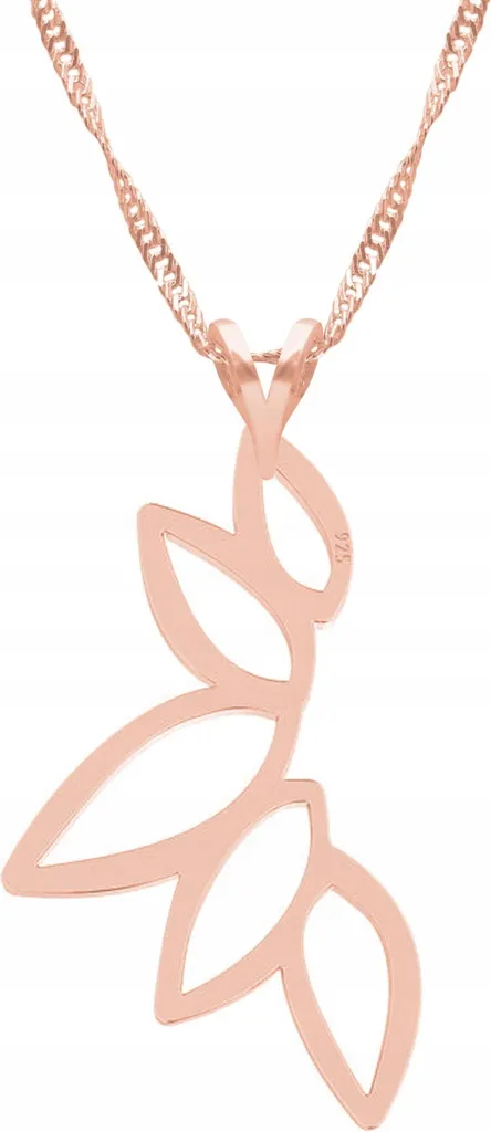 Collana placcata oro con motivo a foglie traforate, ARGENTO 925