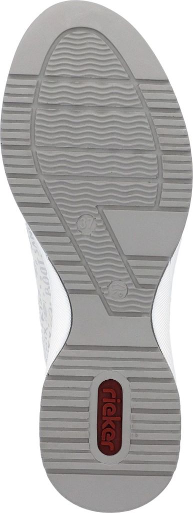 Rieker Damen Sneaker Metallic Reißverschluss Keilabsatz N4316, Größe:37 EU, Farbe:Beige