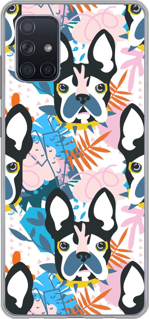 MuchoWow Handyhülle Schutzhülle Hülle für Telefoonhoesje Samsung Galaxy A51 Muster - Hund - Pflanze - Jungen - Mädchen - Kinder - Kind Silik...