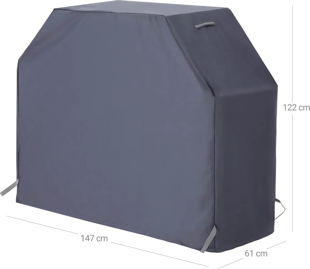 Copertura Protettiva Per Barbecue, Impermeabile, Resistente Ai Raggi UV Antivento E Antipolvere 147 X 61 X 117 Cm Nero 92394853