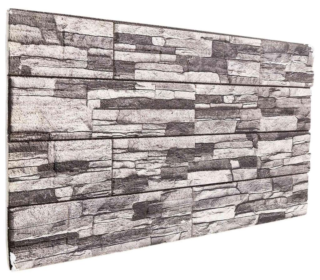 Wandpaneele 10 pcs Dunkelgrau und Hellgrau 100 x 50 cm