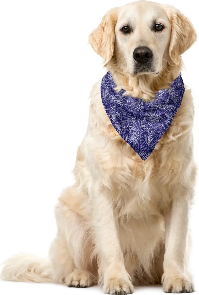 Bandana Cane ABAKUHAUS Botanica Indaco 40x40 - Accessorio Pet Premium